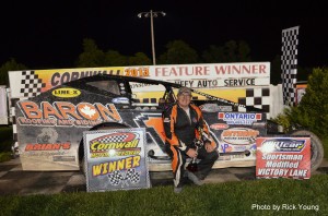 July 1, 2013 - Brad Rouse wins DIRTcar Sportsman Modified Series feature at Cornwall Motor Speedway